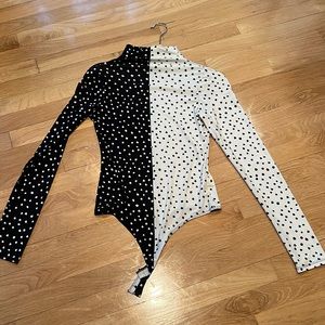 Yin Yang body suit poly/spandex Nordstrom by Cristina Martinez size s